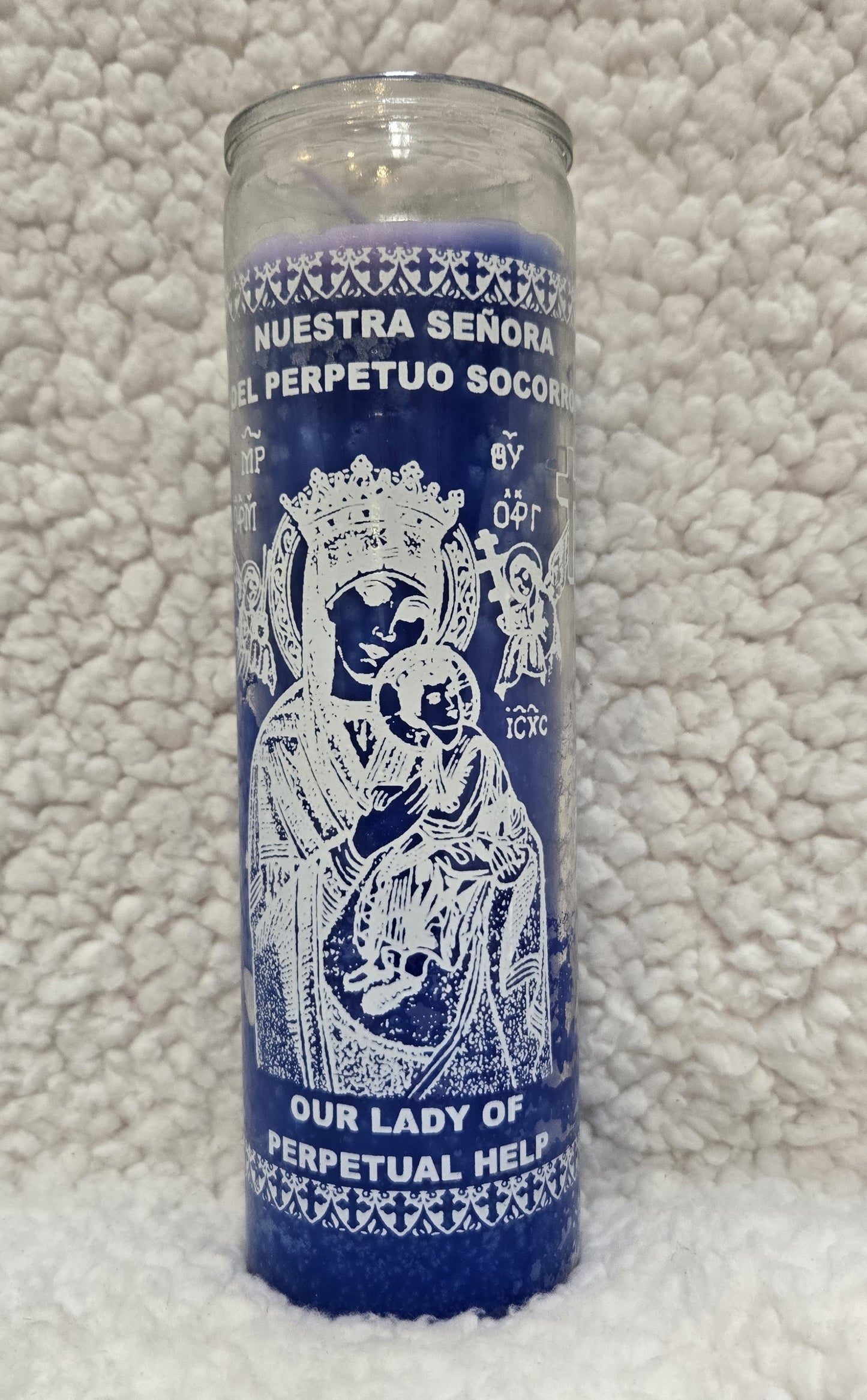 Our Lady of Perpetual Help - Blue Candle