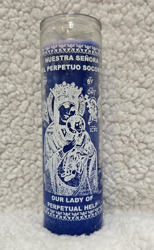 Our Lady of Perpetual Help - Blue Candle