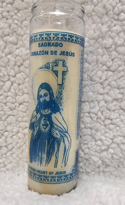 Sacred Heart of Jesus - White Candle