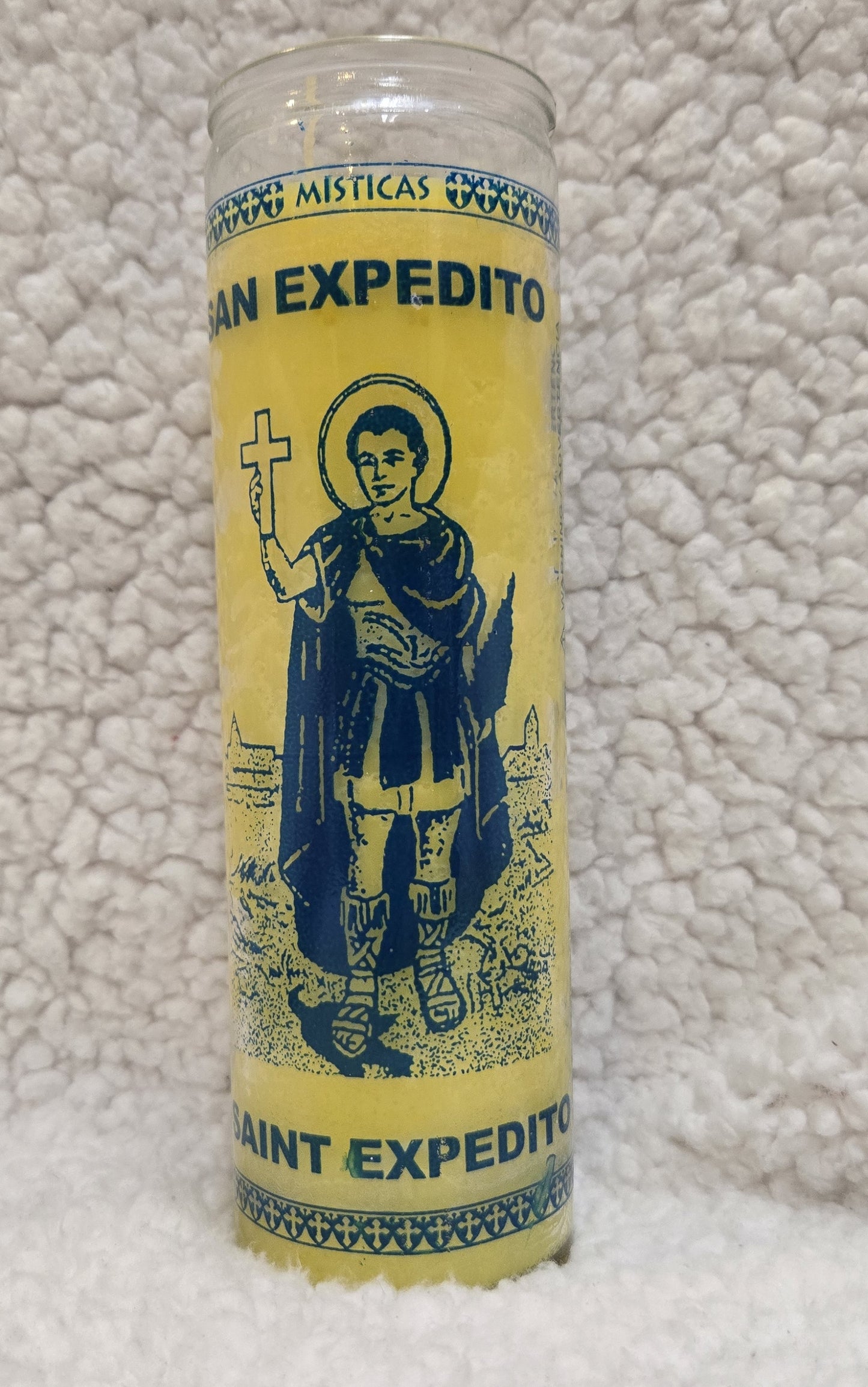 Saint Expedito - Yellow Candle
