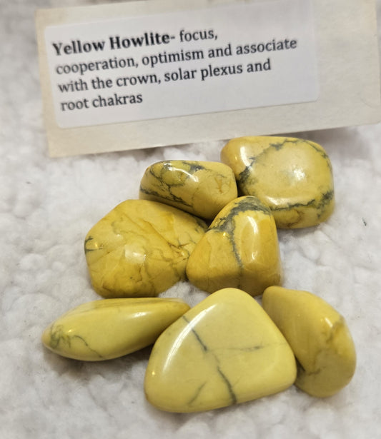 Yellow Howlite Stone