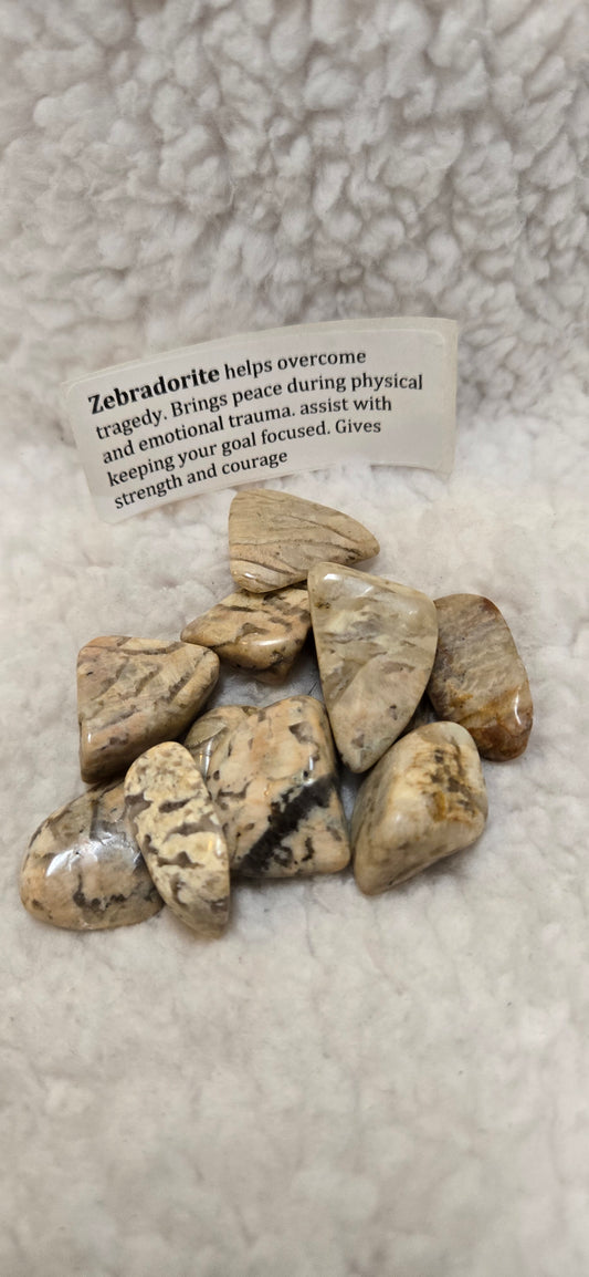 Zebradorite tumbled